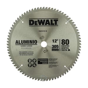 Dewalt 12 inch / 305 mm Circular Saw Blade For Cutting Aluminium (80 Teeth), DW03230-IN