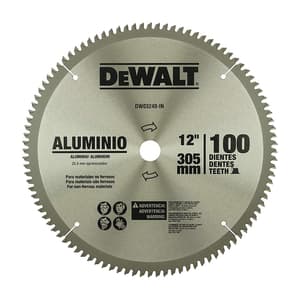 Dewalt 12 inch / 305 mm Circular Saw Blade For Cutting Aluminium (100 Teeth), DW03240-IN