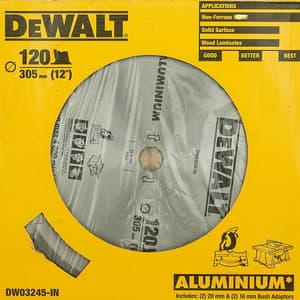 Dewalt 12 inch / 305 mm Circular Saw Blade For Cutting Aluminium (120 Teeth), DW03245-IN