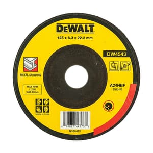 Dewalt 125 x 6 x 22.2 mm DCD Grinding wheel, DW4543