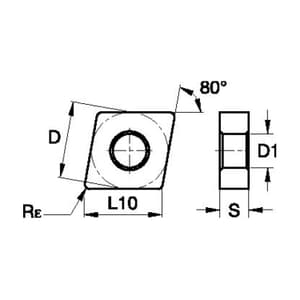 Widia Victory™ CNMG120412UF Fine Finishing Coated Carbide Insert (Pack of 5 Pcs), 4169381