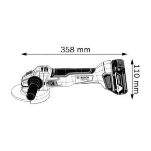Bosch 125mm / 5 inch 18V Heavy Duty Cordless Angle Grinder (Brushless), GWS18V-10 (Solo)