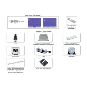 Insize 400 x 150 mm Horizontal Profile Projector with Edge Detector, ISP-A3000E
