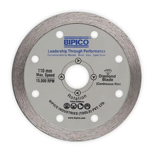 Bipico Continuous Rim 4 inch - 110 mm Diamond Saw Blade (Marble Cutter)