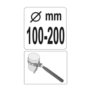 Yato 100 - 200 mm Belt Oil Filter Wrench, YT-0825