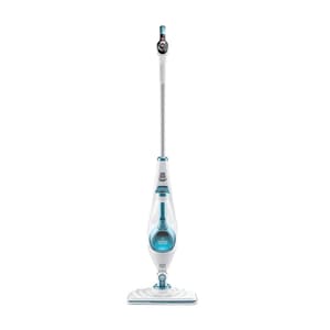 Black+Decker 1600-Watt Steam Mop with Auto Select Technology & 99.9% Germ Protection (White/Blue), FSMH1621-B5