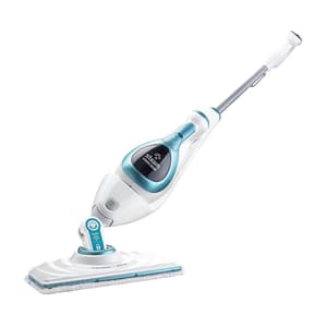 Black+Decker 1600-Watt Steam Mop with Auto Select Technology & 99.9% Germ Protection (White/Blue), FSMH1621-B5