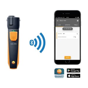 Testo -30 to +250°C Non-contact Infrared Thermometer With Smartphone Operation, Testo 805i