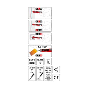 Yato Professional Digital Voltage Tester Inductive & Contact Method, YT-28631