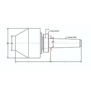 Tooltech MT-6 / 75-150 Blunt Pipe Center, MT-675-150
