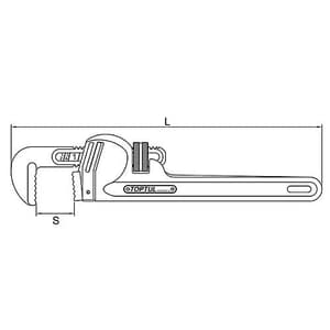 Toptul 18 Inch / 450 mm Pipe Wrench (Cast Iron Body), DDAB1A18
