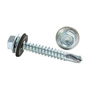 Pentagon 6.3 x 63 mm - 14 x 63 (14 x 2-1/2") Hexagonal Head Self Drilling Screw with Metal Bonded EPDM Washer (Pack of 150 Pcs)