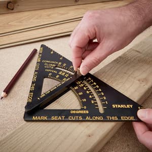 Stanley 10 Inch / 250 x 174 mm Premium Adjustable Quick Square With Arm, 46-053