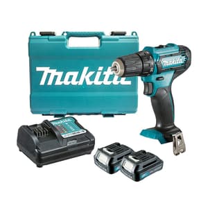 Makita 12V Max CXT Li-Ion 10 mm (3/8") Cordless Drill Driver with Charger & 2 Pcs 1.5Ah Batteries, DF333DWYE