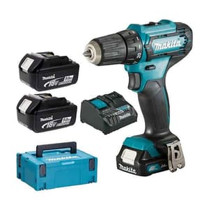 Makita 12V Max CXT Li-Ion 10 mm (3/8") Cordless Drill Driver with Rapid Charger, 1 Pcs 2.0Ah & 2 Pcs 5.0Ah Batteries, DF333DNX10