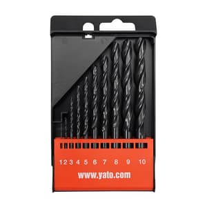 Yato 1 - 10 mm HSS Twist Drill Bits Set (10 Pcs), YT-4461