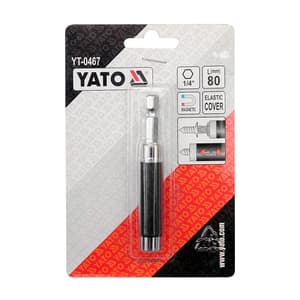 Yato 80 mm, 1/4 Inch Screwdriver Bit Holder Magnetic Sleeve, YT-0467