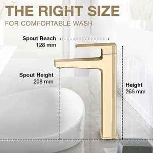 Kohler Hone Tall Pillar Tap In French Gold Finish, K-22539IN-4-AF