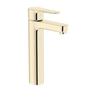 Kohler July Single Control Tall Basin / Lavatory Faucet Without Drain In French Gold Finish, K-29929IN-4ND-AF