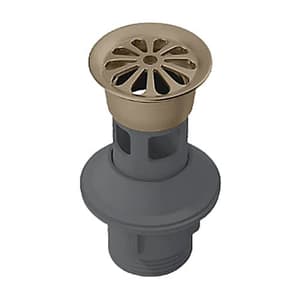 Kohler Grid Drain With Overflow Hole In Brushed Bronze Finish, K-45432IN-BV