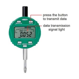 Insize 0 - 12.7 mm / 0.5 inch Flat Back Digital Indicator for Bore Gauges, 2108-101F