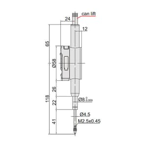 Insize 0 - 25.4 mm / 1 inch Flat Back Digital Indicator with Lift Cap (Standard Type), 2112-25P