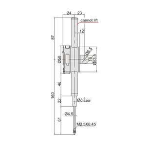 Insize 0 - 50.8 mm / 2 inch Flat Back Digital Indicator (Standard Type), 2112-50F