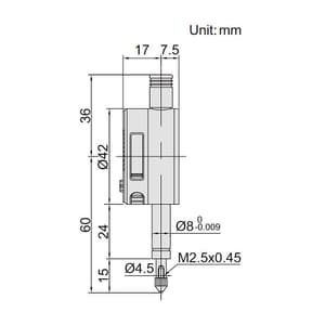 Insize 5 mm / 0.2 inch Compact Digital Indicator, 2114-51F