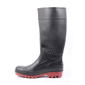 Hillson Dragon 512 Dual Density PVC Safety Gumboots with Steel Toe - Black & Red (13 inch Height)