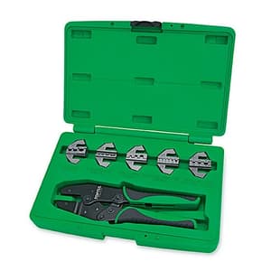 Toptul 6 Pcs Quick Interchangeable Ratchet Crimping Tool Kit, GAAI0605