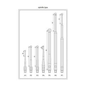 Insize 8 mm Ball Dia / 166 mm Spindle Length Edge Finder for EDM, 6558-84