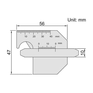 Insize 0 - 40 mm Stainless Steel Welding Gauge, 6832-1