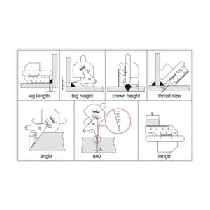Insize 0 - 40 mm Stainless Steel Welding Gauge, 6832-1