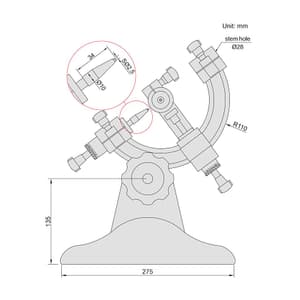 Insize 1.5 - 50 mm / 0.06 - 2" Outside Diameter Measuring Stand, 6847-50