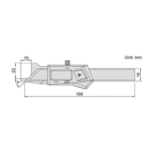 Insize 0-10 mm / 0-0.39 inch Digital Chamfer Gage, 1180-63