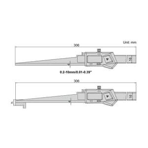 Insize 30-40 mm Digital Taper Slot Gage, 1160-40