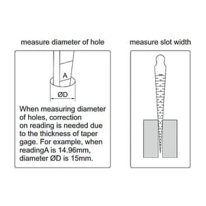 Insize 0.8 - 15 mm Taper Gages, 4833-1