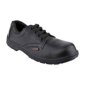 Alko Plus Low Ankle Synthetic Leather Safety Shoe with Single Colour PVC Sole - Composite Toe (Black), APS T2