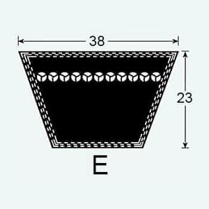 Poly-F Plus E 445 / 11400 mm Pitch Length PB Classical V-Belt