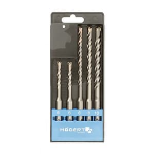 Hogert 5 Pcs Masonry Drill Bit Set (SDS Plus), HT6D370