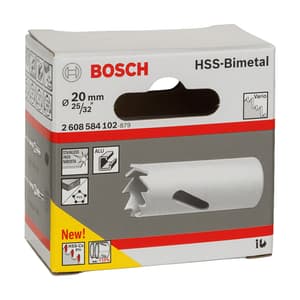 Bosch 20 mm HSS Bi-Metal Holesaw for Standard Adapter (Long Life), 2 608 584 102