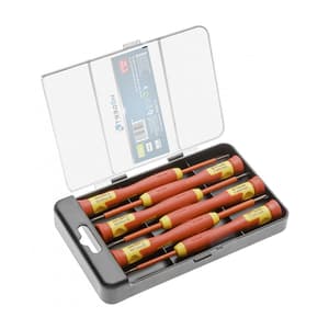 Hogert 6 Pcs Insulated Precision Screwdriver Set (VDE), HT1S986