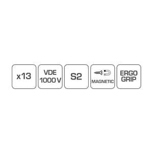 Hogert 13 Pcs Insulated Screwdriver Set (VDE), HT1S997