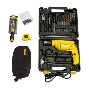 Stanley 13mm 600W Hammer Drill & Hand Tools Kit, SDH600KV-B1-PRM