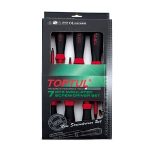 Toptul 7 Pcs VDE Insulated Screwdriver Set, GAAE0704
