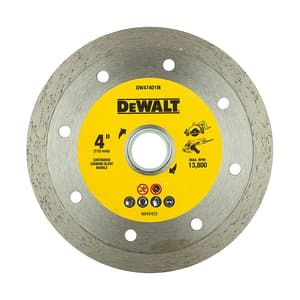 Dewalt 4 inch / 110 mm Continuous Diamond Marble Cutting Blade, DW47401M-IN