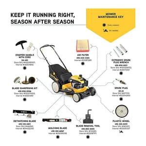 Cub Cadet 45.8 CM / 159CC Variable Speed Push Drive Type Lawn Mower, 11A-B9M5710