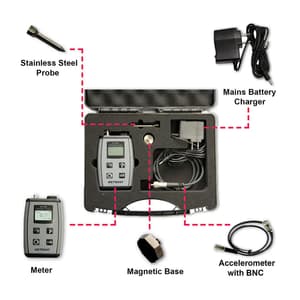 Metravi 0 - 200 mm/s RMS 3-in-1 Vibration Tester With Bearing Condition Analyser, VT-150