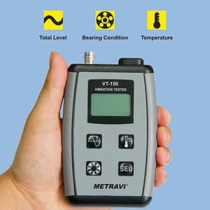 Metravi 0 - 200 mm/s RMS 3-in-1 Vibration Tester With Bearing Condition Analyser, VT-150