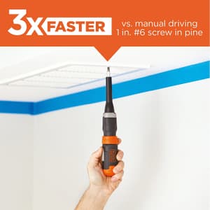 Black+Decker 6V Cordless Screwdriver with 5 Pcs Fastening Bits, BCF601AA